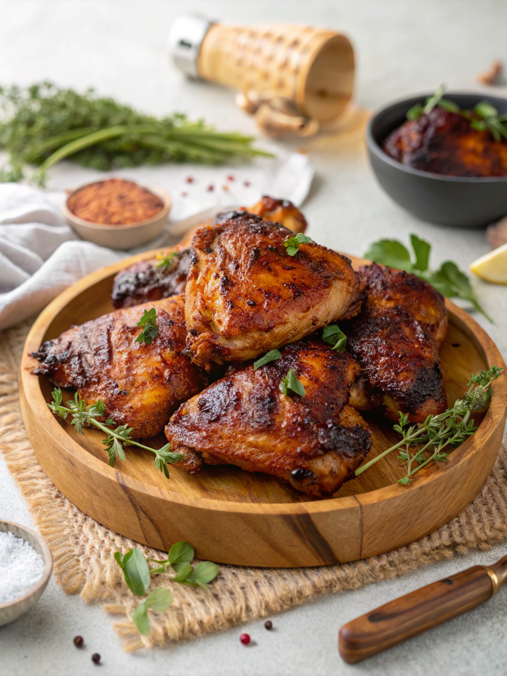 BBQ chicken thighs