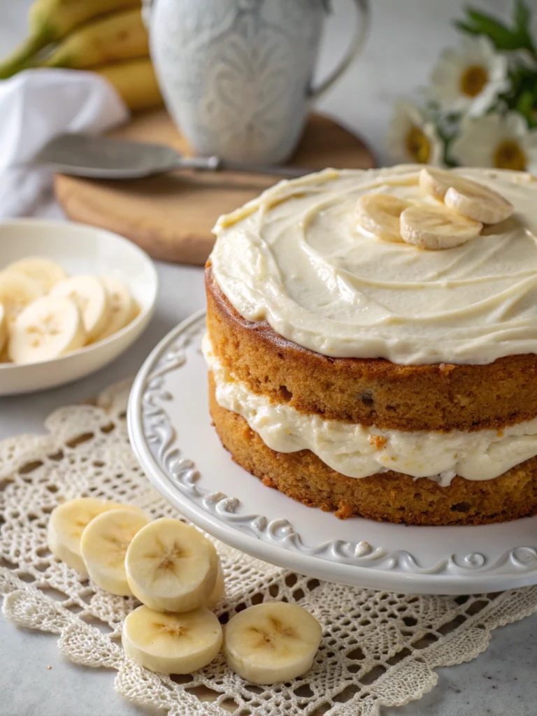 banana cake with cream cheese icing