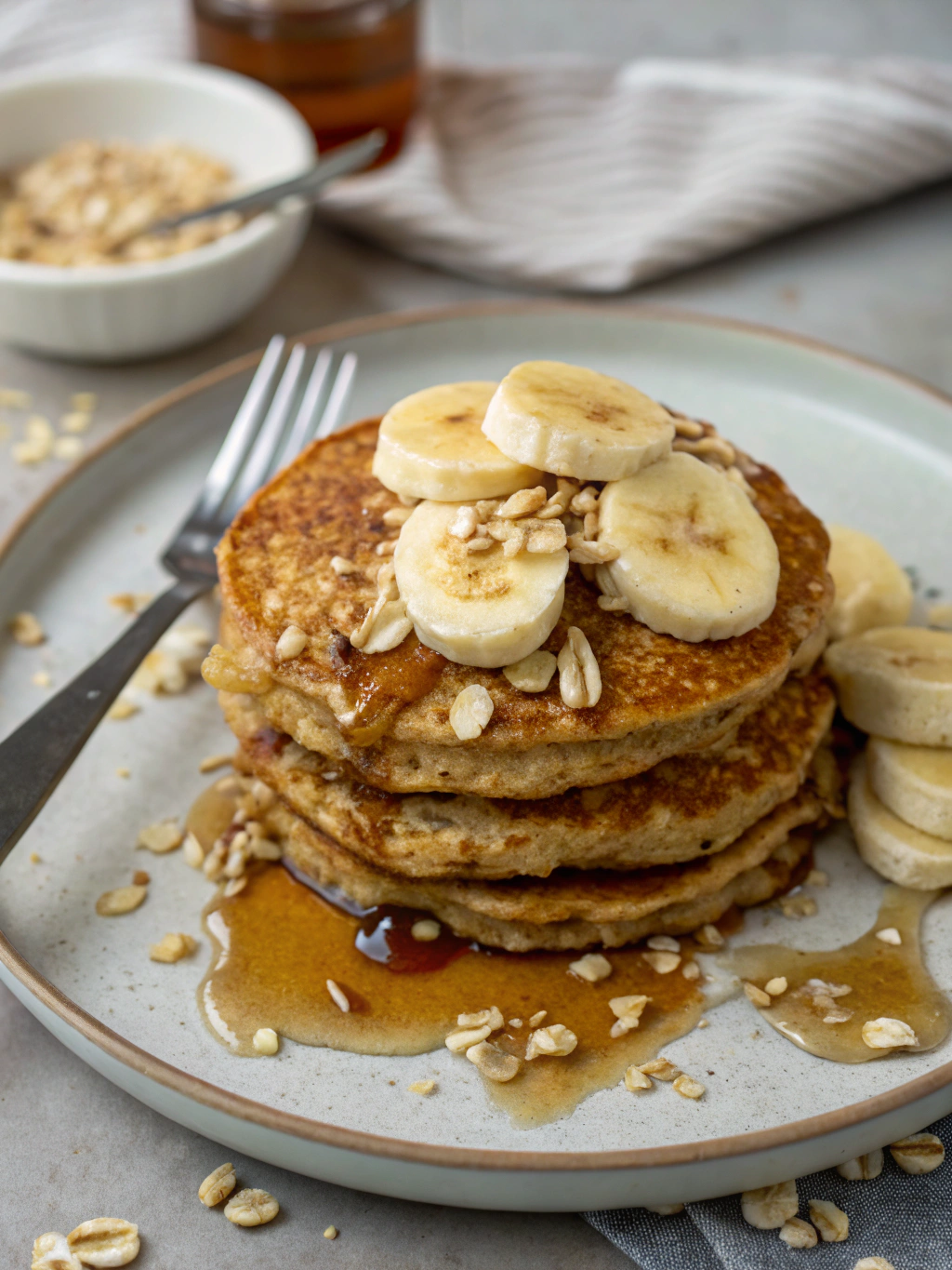 banana oatmeal pancakes