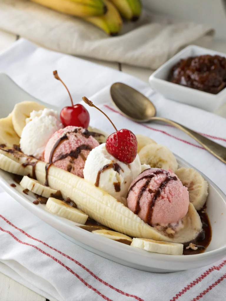 banana split ice cream