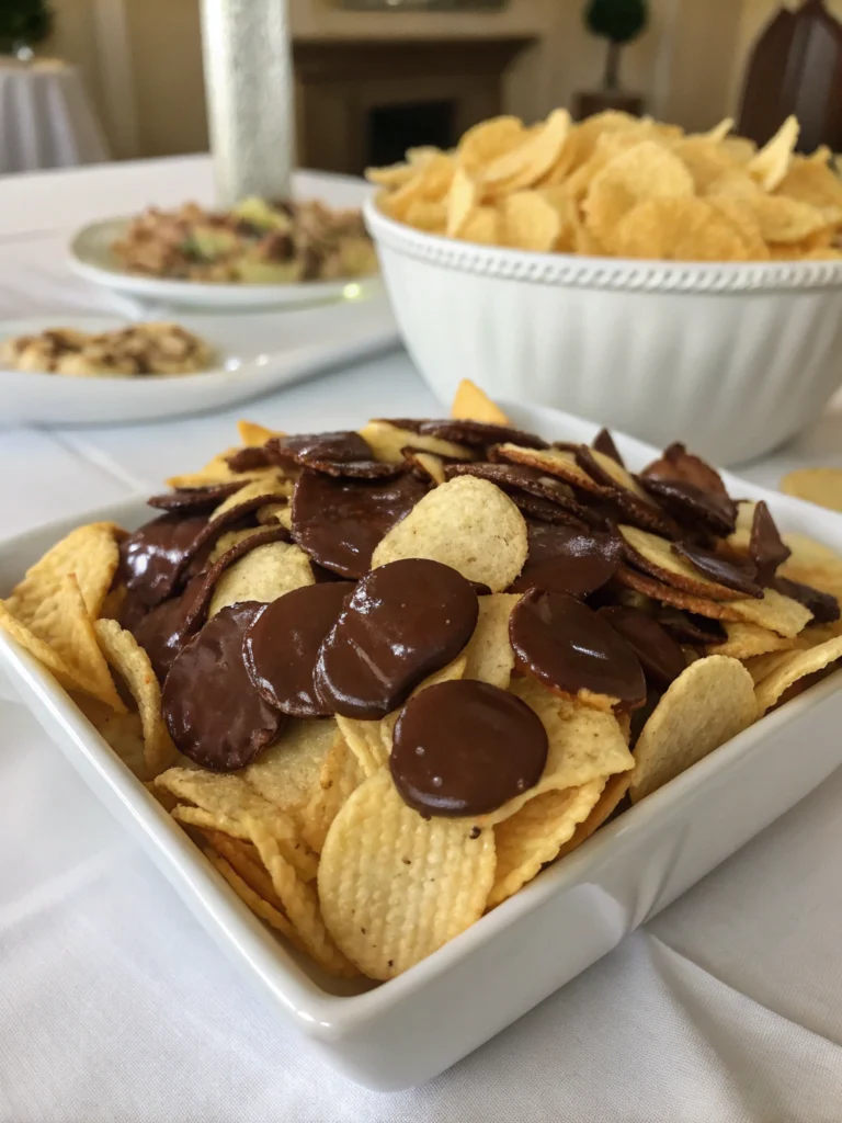 chocolate covered potato chips