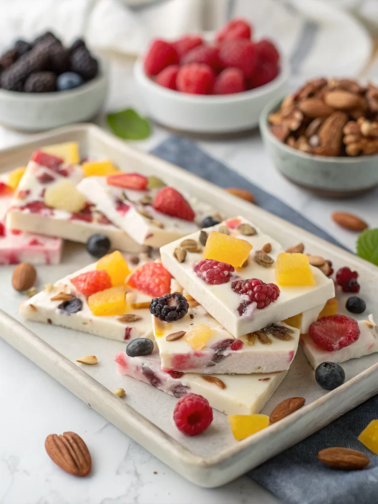 frozen yogurt bark