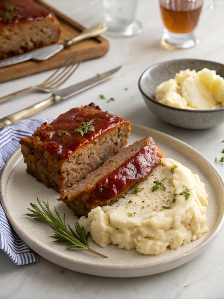 meatloaf and mashed potatoes