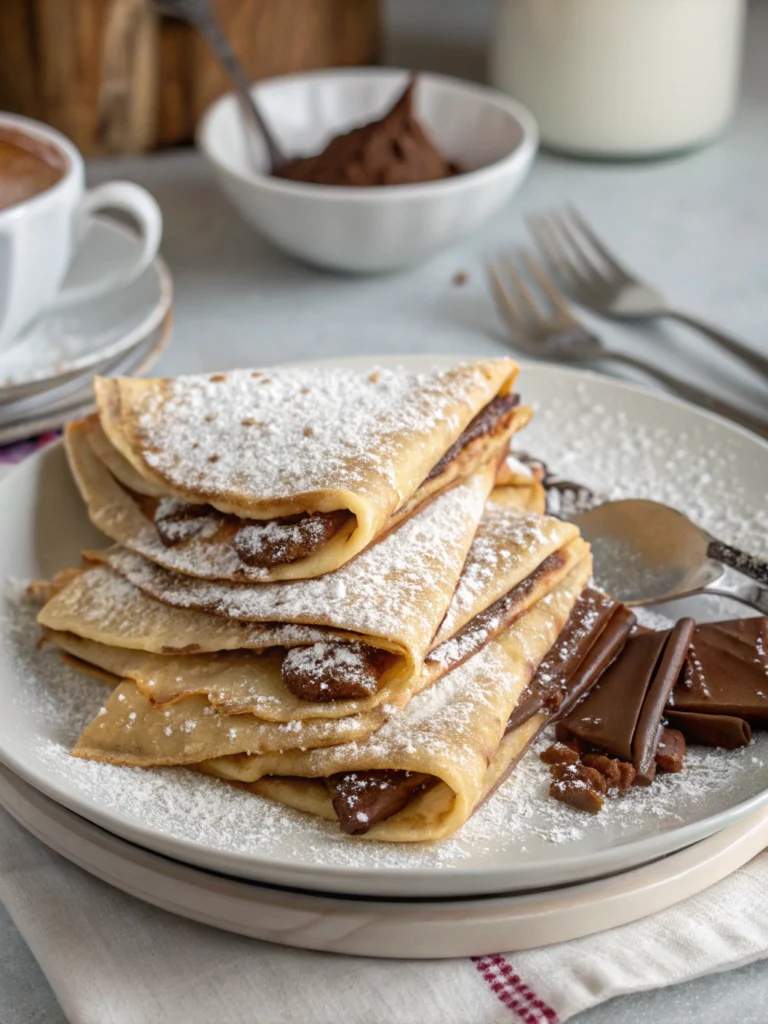 Nutella Stuffed Crepes