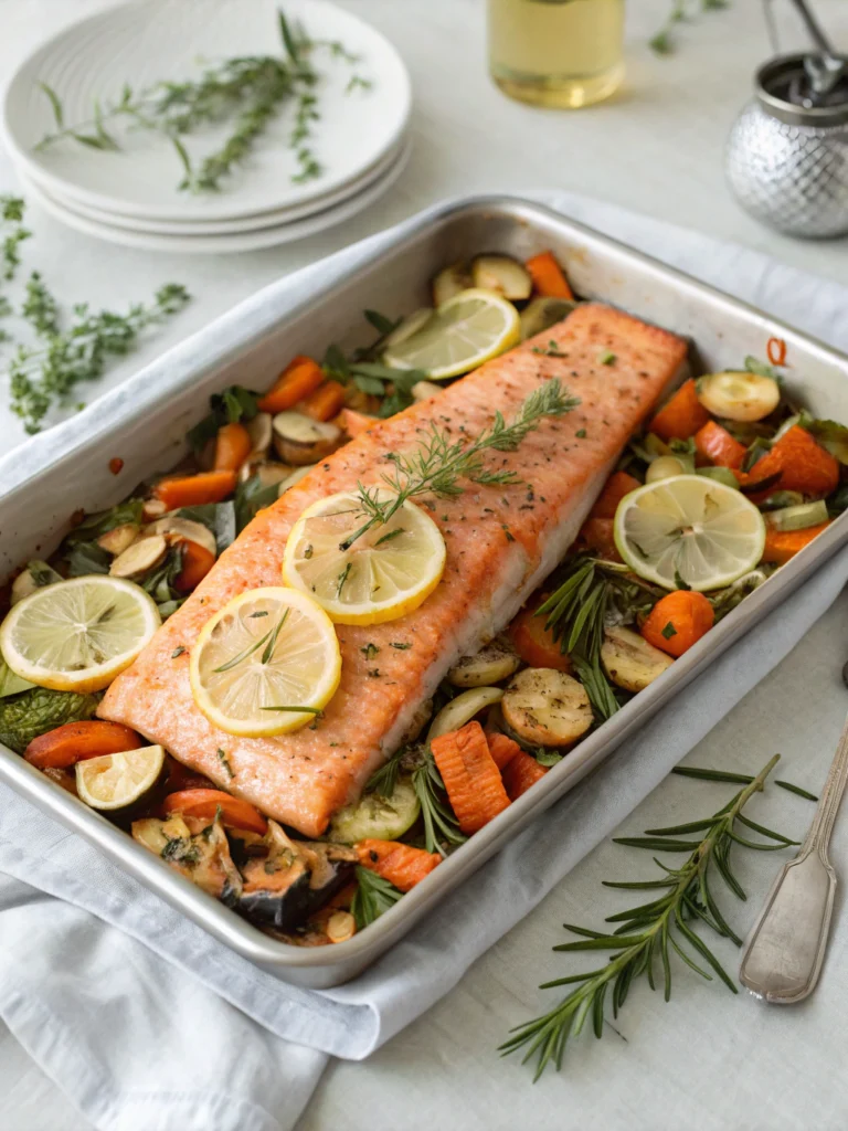 sheet pan salmon