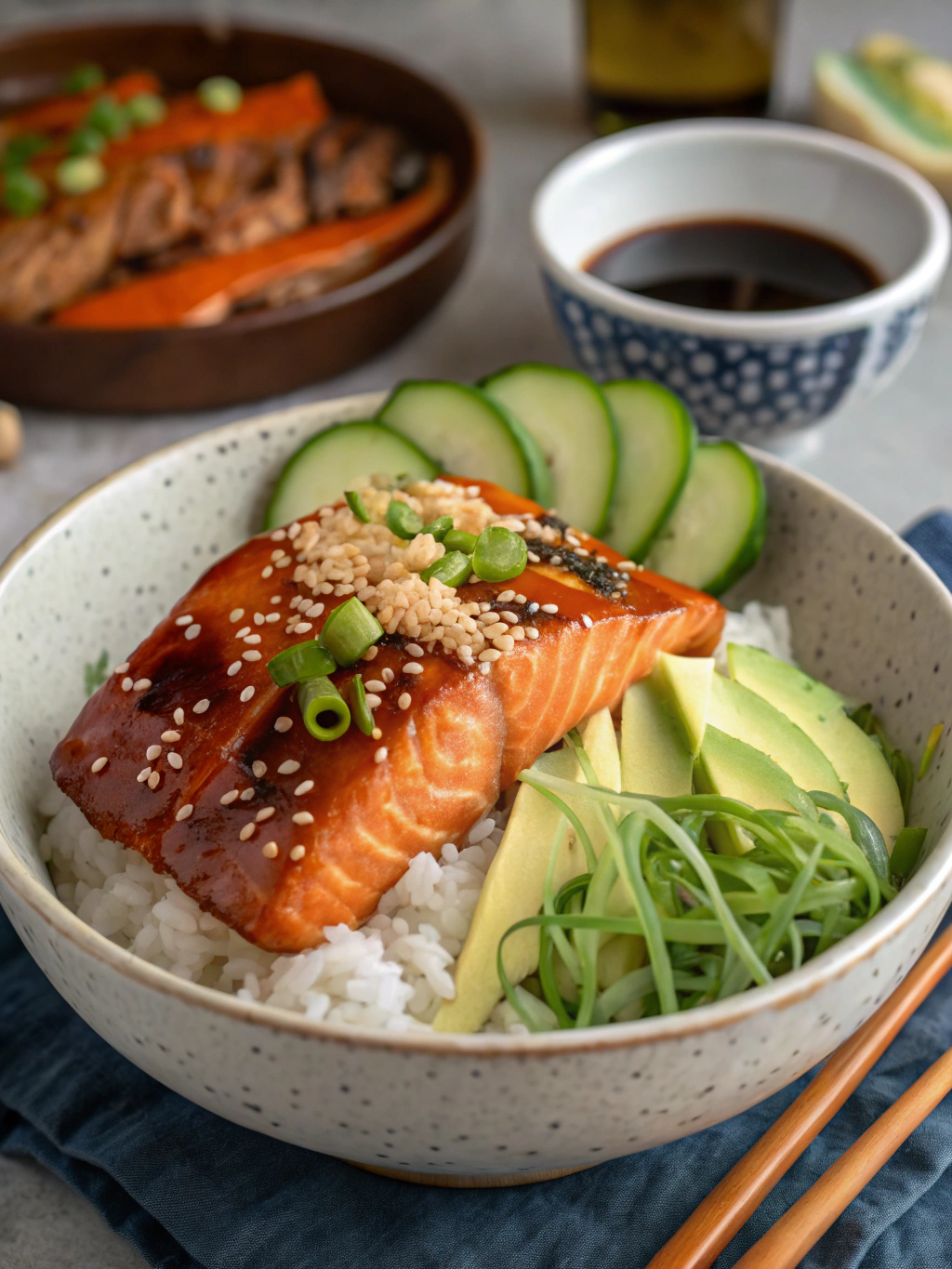teriyaki salmon bowl