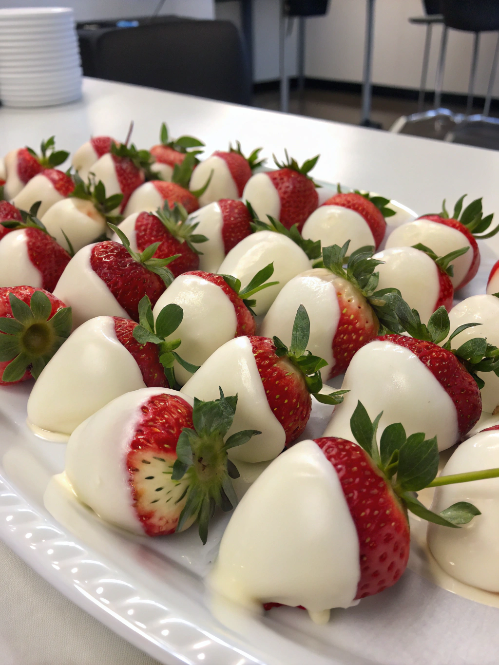 white chocolate strawberries